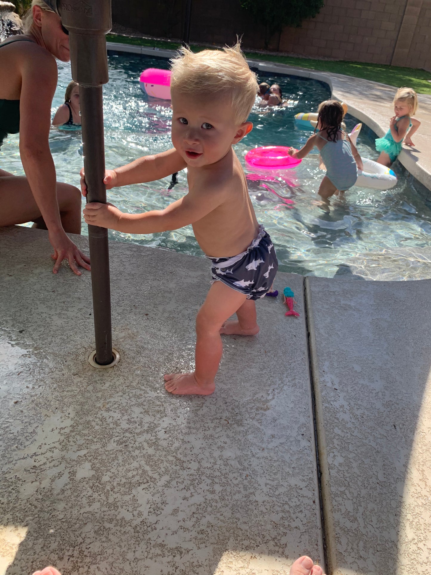 Cheeky Cloth One Size Reusable Swim Diaper "Hungry Shark"