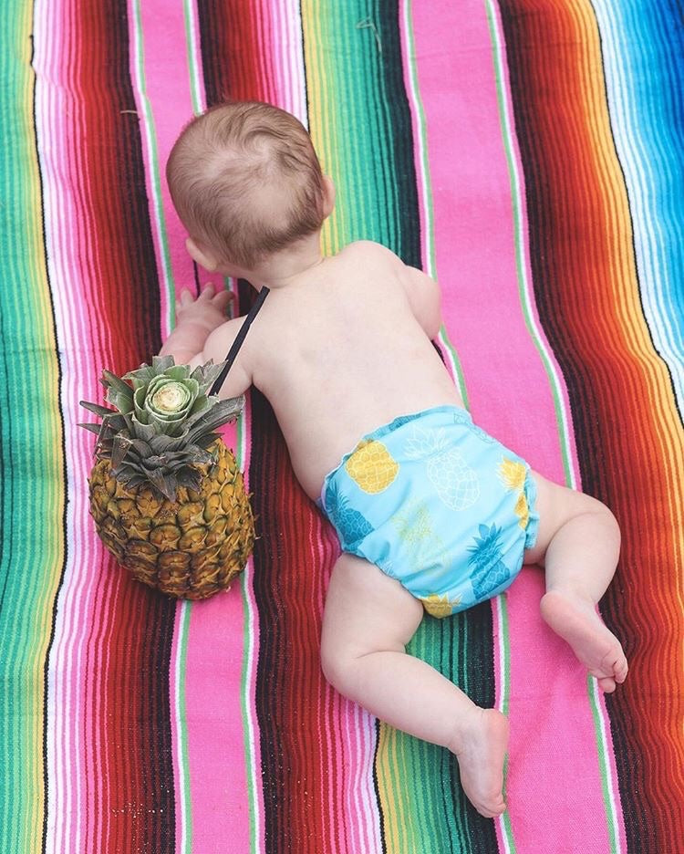 Cheeky Cloth One Size Reusable Swim Diaper "Pineapple"